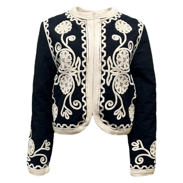 Embellished quilted jacket