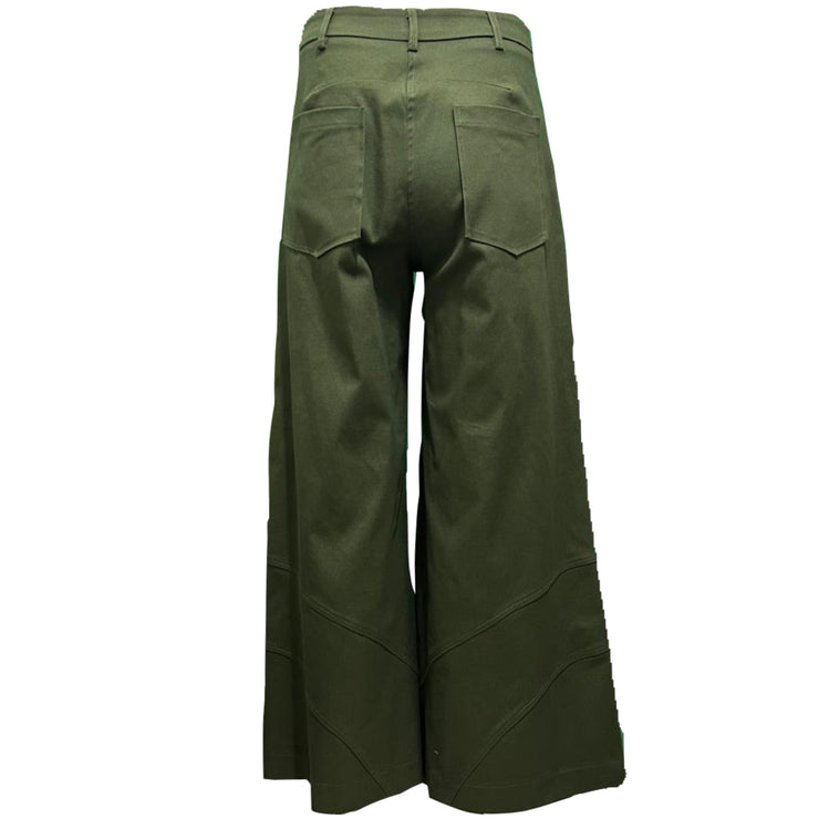 Wide leg high waist trouser