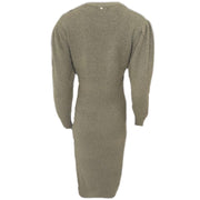 Puff  sleeve & button shoulder jumper dress
