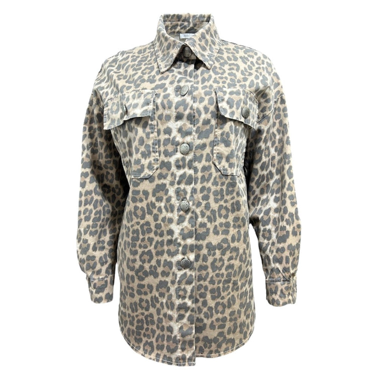 Leopard print shirt/jacket