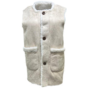 Reversible faux shearling sleeveless  gilet