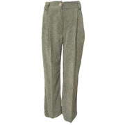 Pleated light cord trousers