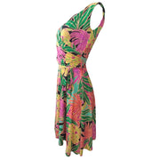 Belted floral print wrap dress