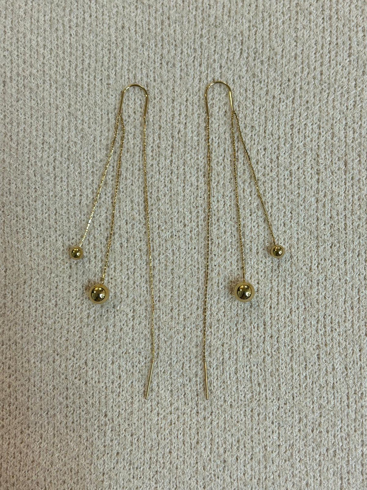 Grape bead earring