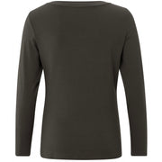 T-shirt with boatneck and long sleeves