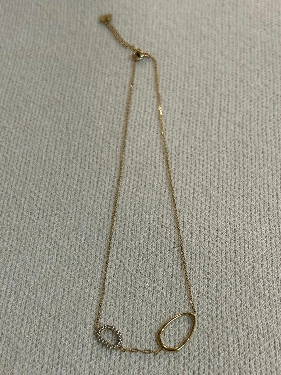 Diamante drop shape necklace
