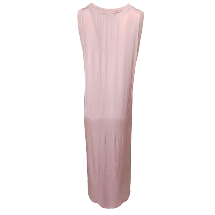 Long satin Sleeveless dress