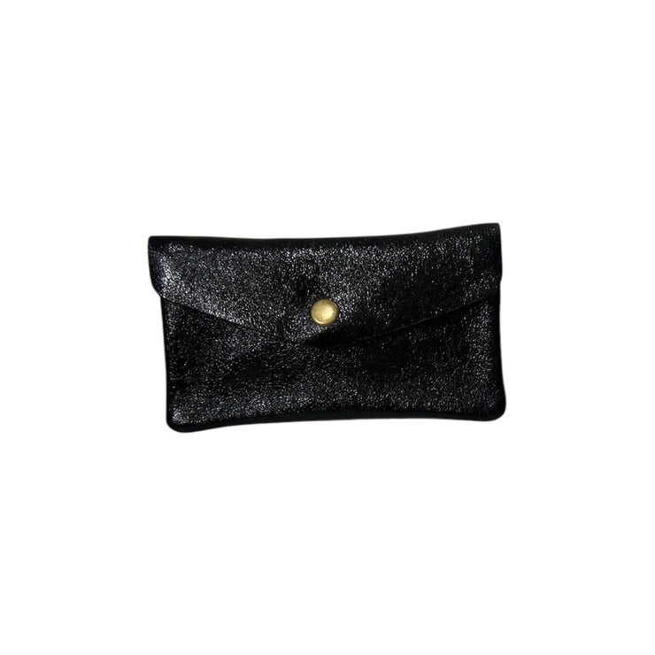 Metallic medium leather purse