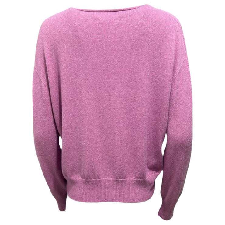 V-Neck lurex sweater