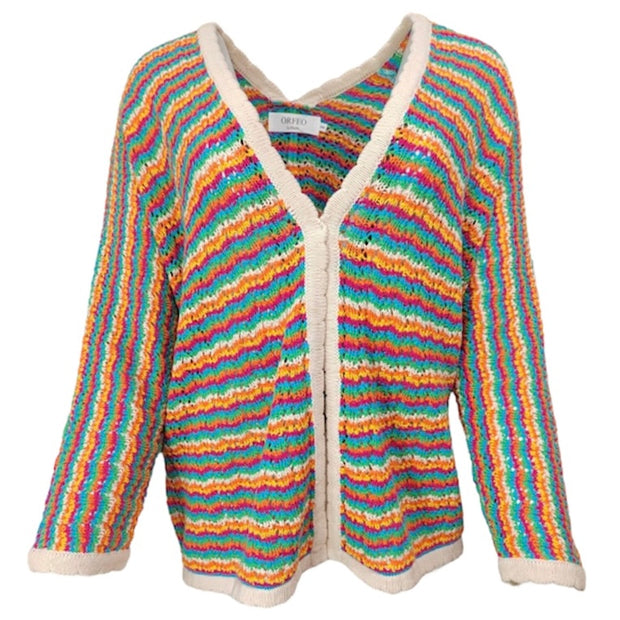 Knitted rainbow cardigan