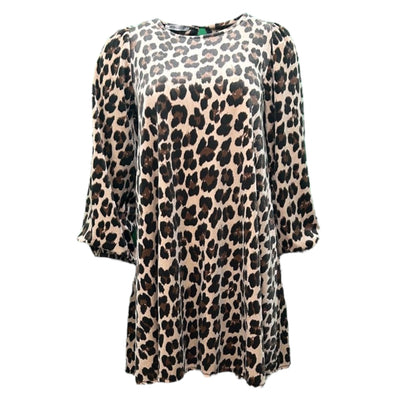 Animal print velvet dress