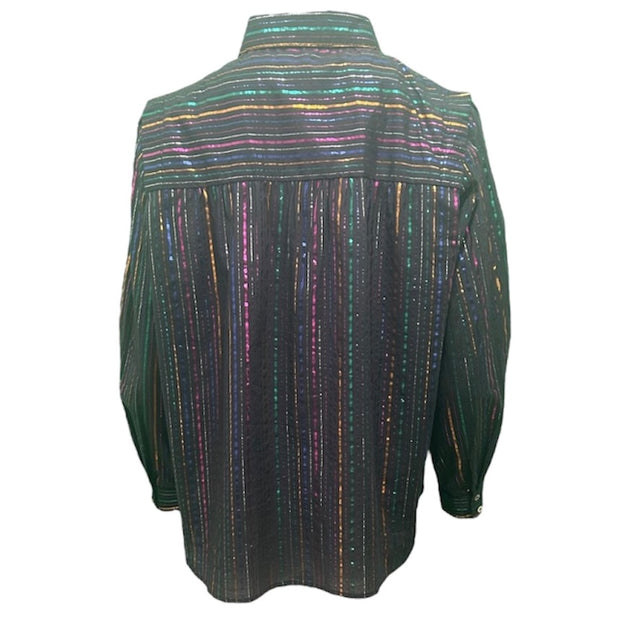 Rainbow lurex striped shirt