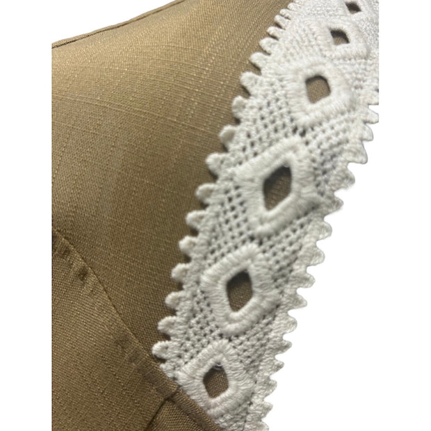 Embellished crochet strap dress