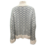 Patterned high neck knit jumper