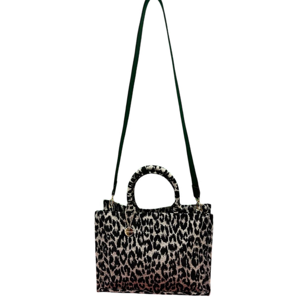 Animal print handle bag