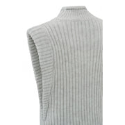Cable knit spencer with shoulder detail