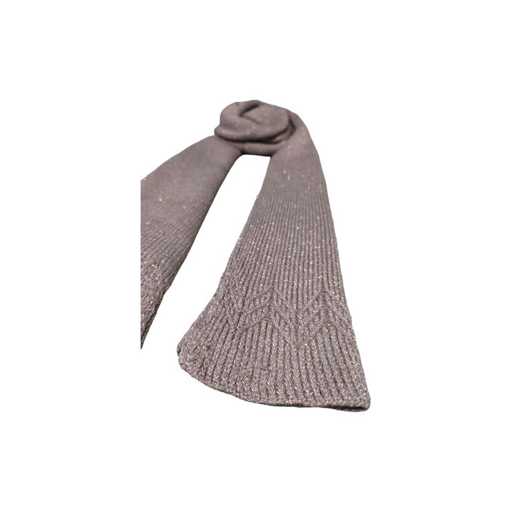 Glitter long knit scarf