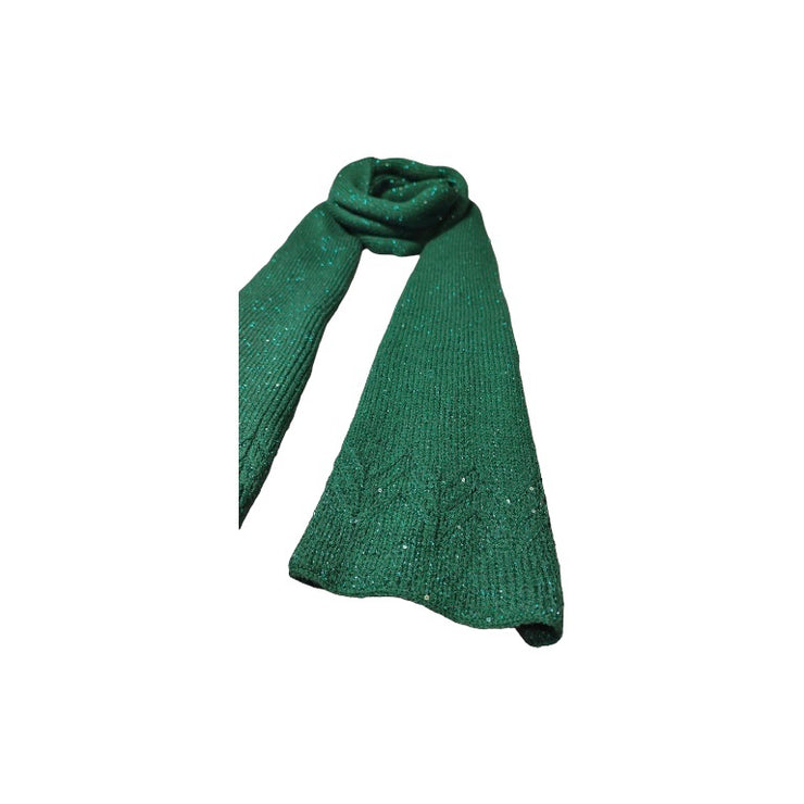 Glitter long knit scarf