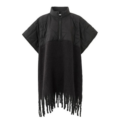 Poncho with zipper