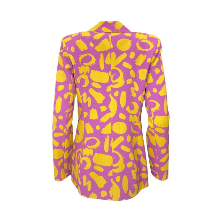 Abstract print tailored jacket