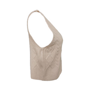 Sleeveless knit sweater