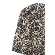 Dress with V-neck and folkdore print