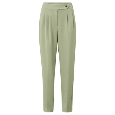 High waist trousers with pleated detail