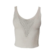 V-neck sleeveless knit top