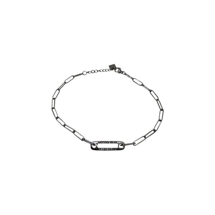 Anklet Strass Pins Chain N001