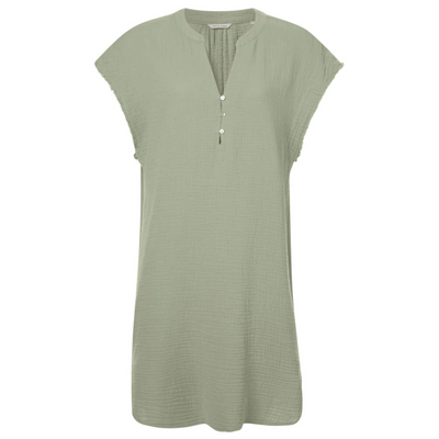 Sleeveless tunic in cotton