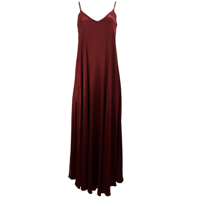 Satin Wave Maxi Dress