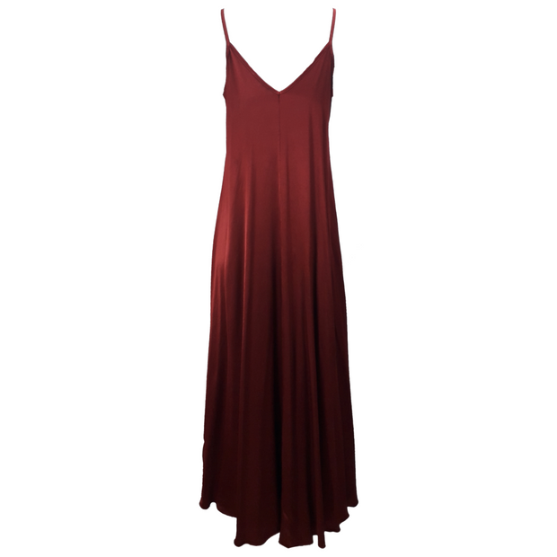 Satin Wave Maxi Dress