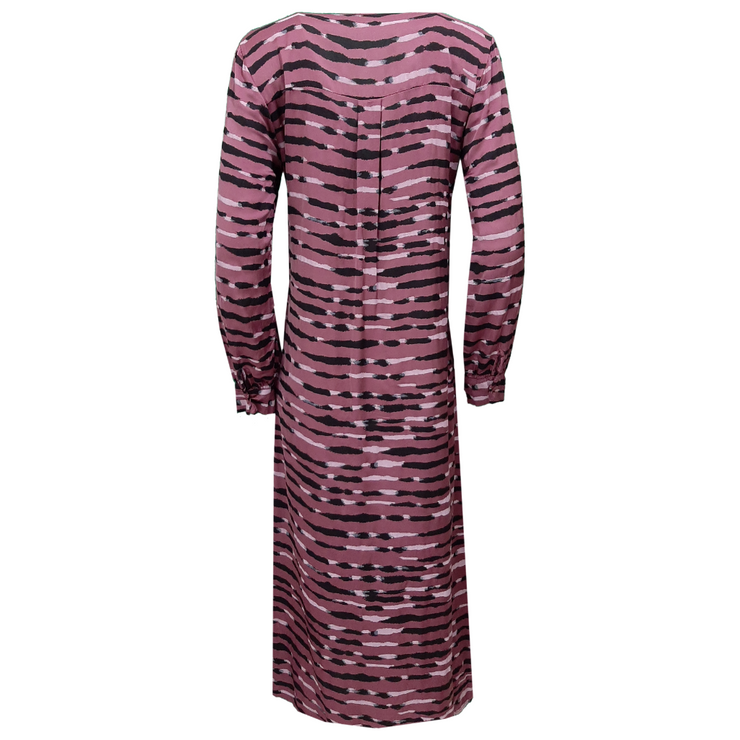 Printed Stripe Satin Dress