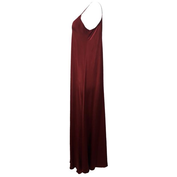 Satin Wave Maxi Dress