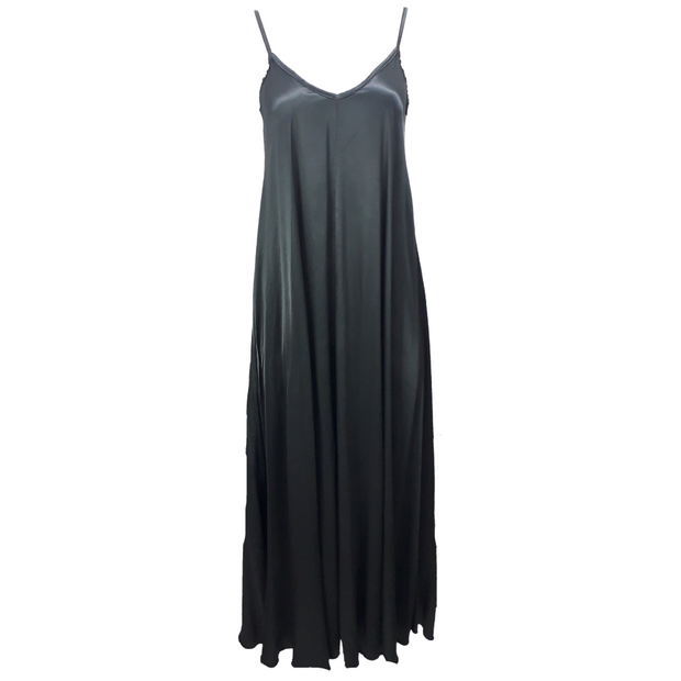 Satin Wave Maxi Dress