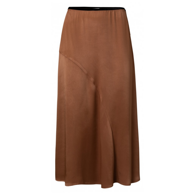 Satin A-line skirt