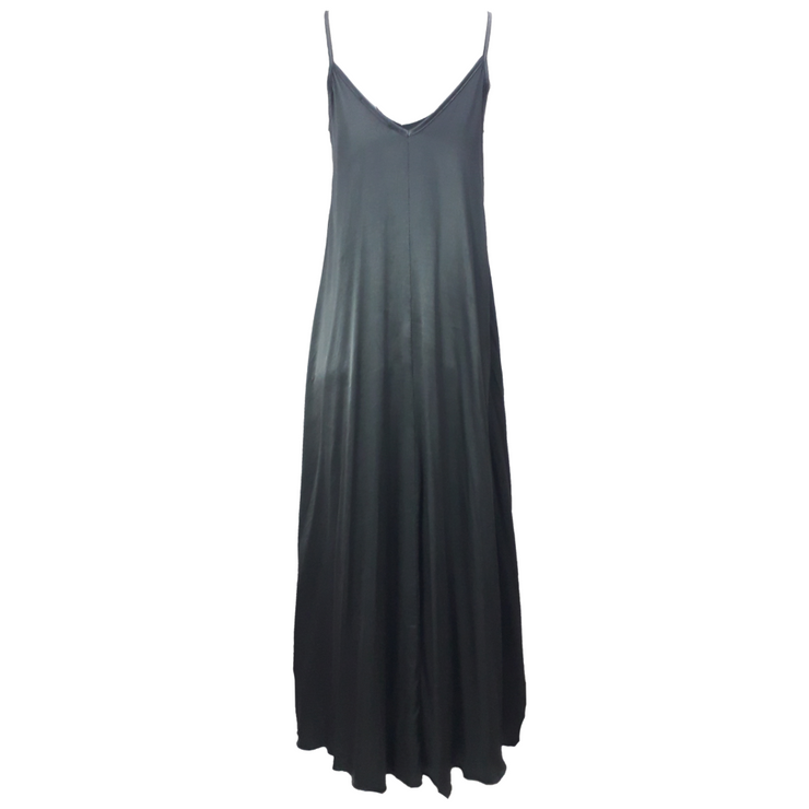 Satin Wave Maxi Dress