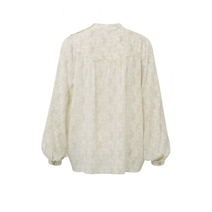 Printed blouse with buttons